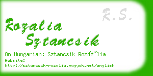 rozalia sztancsik business card